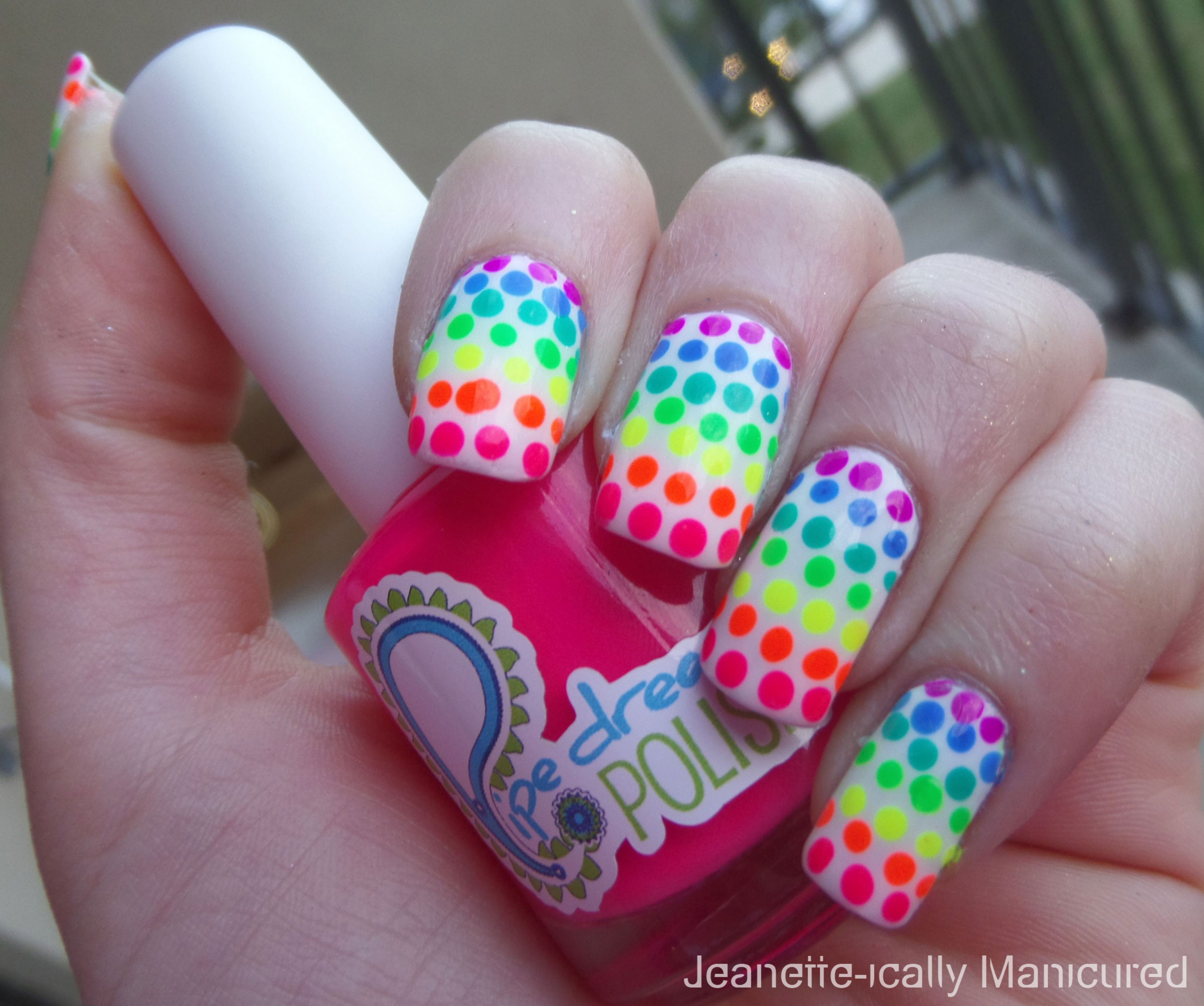 Neon Rainbow Dots