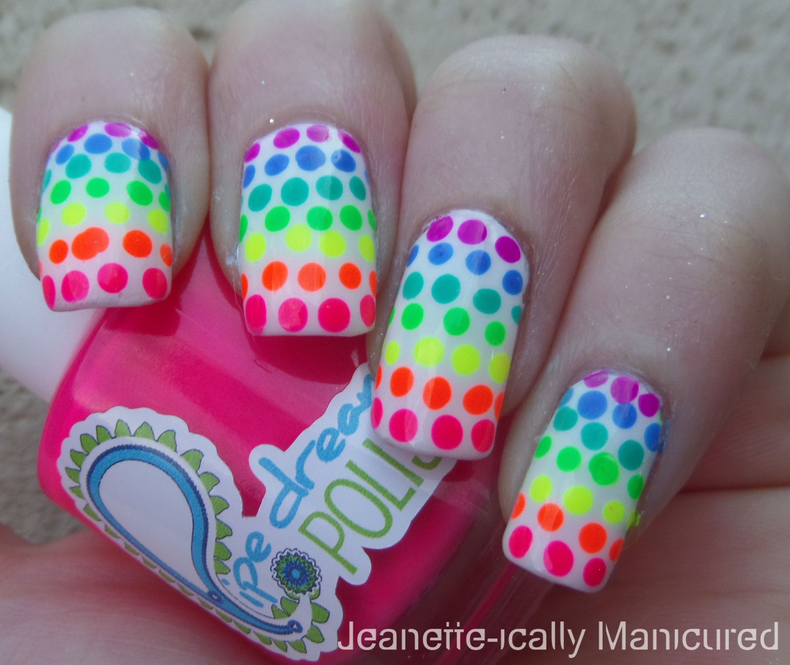 Neon Rainbow Dots