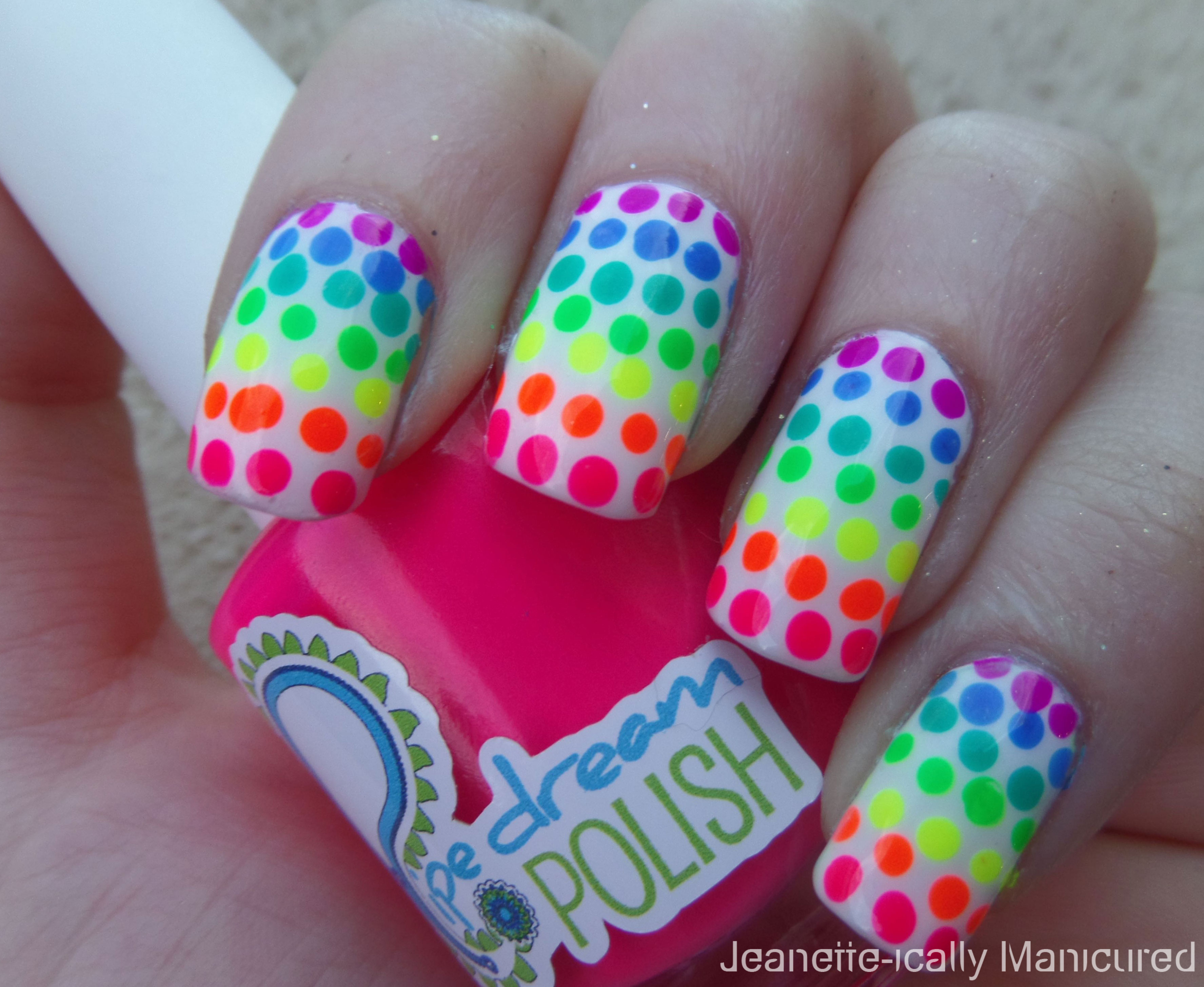 Neon Rainbow Dots